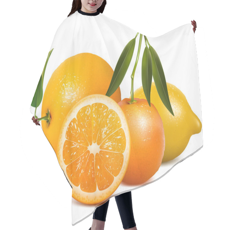 Personality  Vector Fresh Ripe Orange Hair Cutting Cape