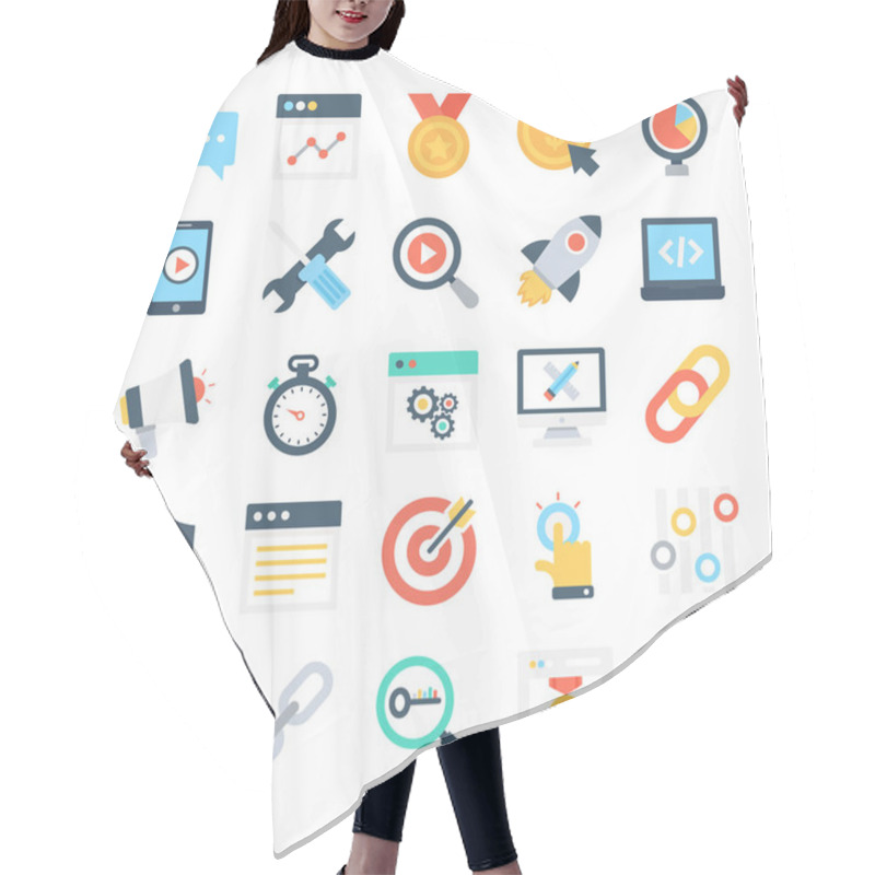 Personality  SEO And Marketing Vector Icons 6 Hair Cutting Cape