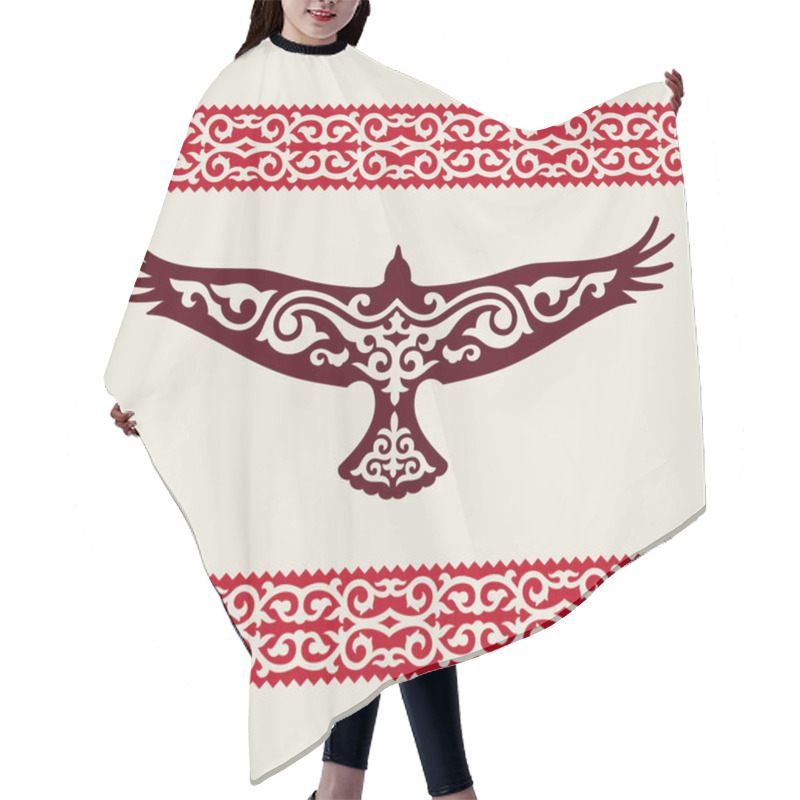 Personality  The Symbol Of Kazakhstan Is A Golden Eagle With A Traditional Kazakh Ornament. Hair Cutting Cape