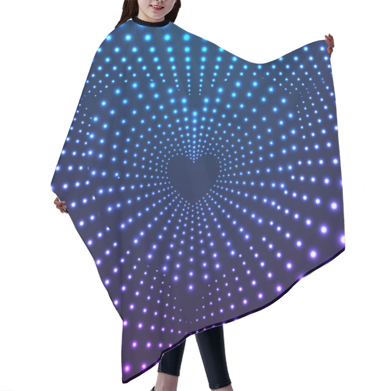 Personality  Heart Border With Light Effects Hair Cutting Cape