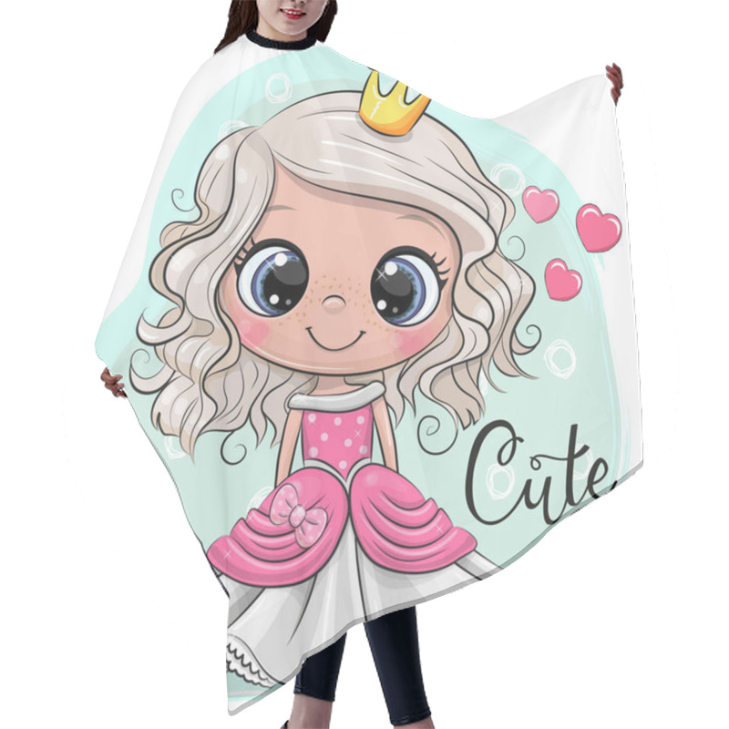 Personality  Fairy Tale Princess On A Blue Background Hair Cutting Cape