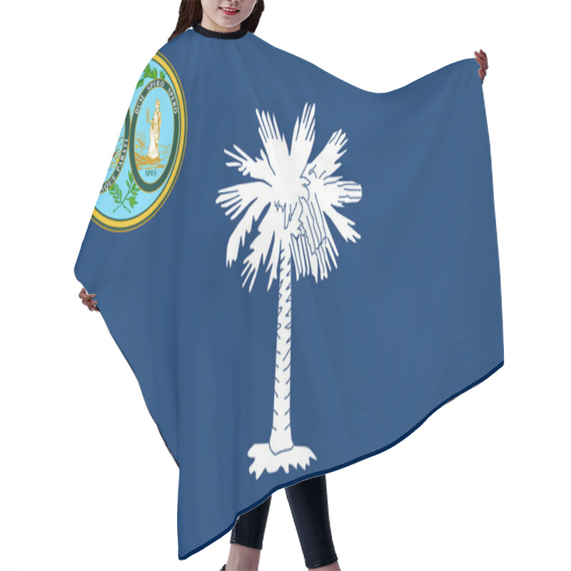 Personality  Flag Of South Carolina, USA Hair Cutting Cape