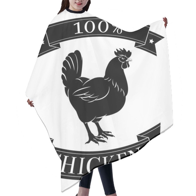 Personality  100 Percent Chicken Food Label Hair Cutting Cape