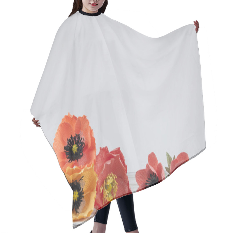 Personality  Paper Iceland Poppies And Anemone Flowers Hair Cutting Cape