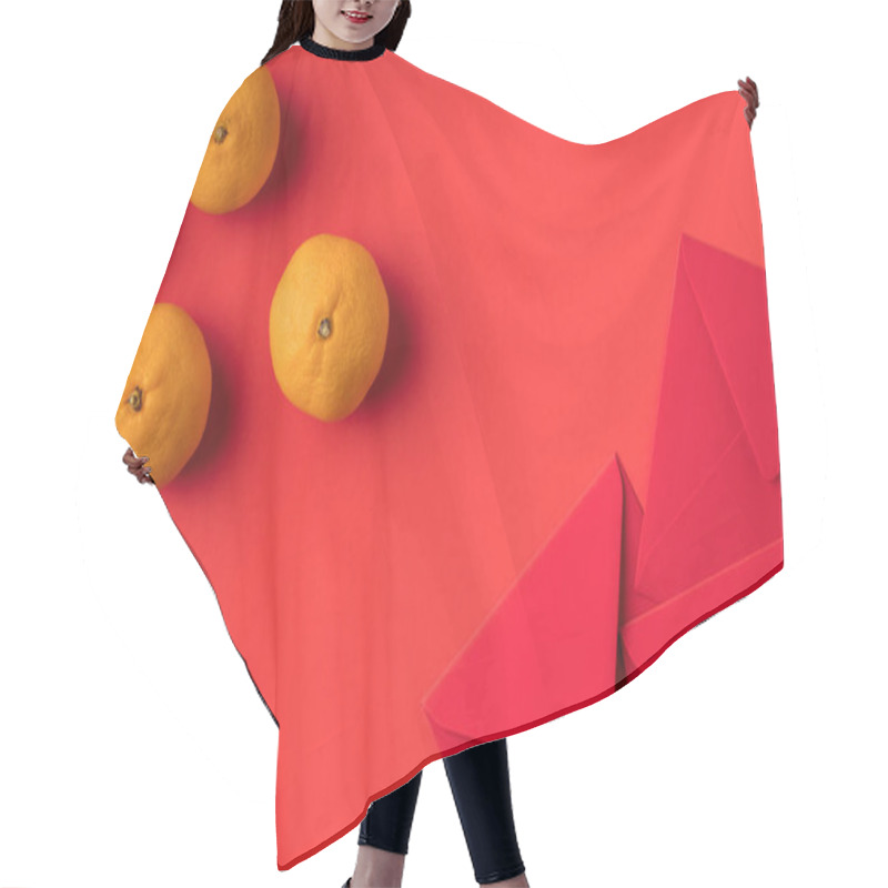 Personality  Red Envelopes And Tangerines Hair Cutting Cape