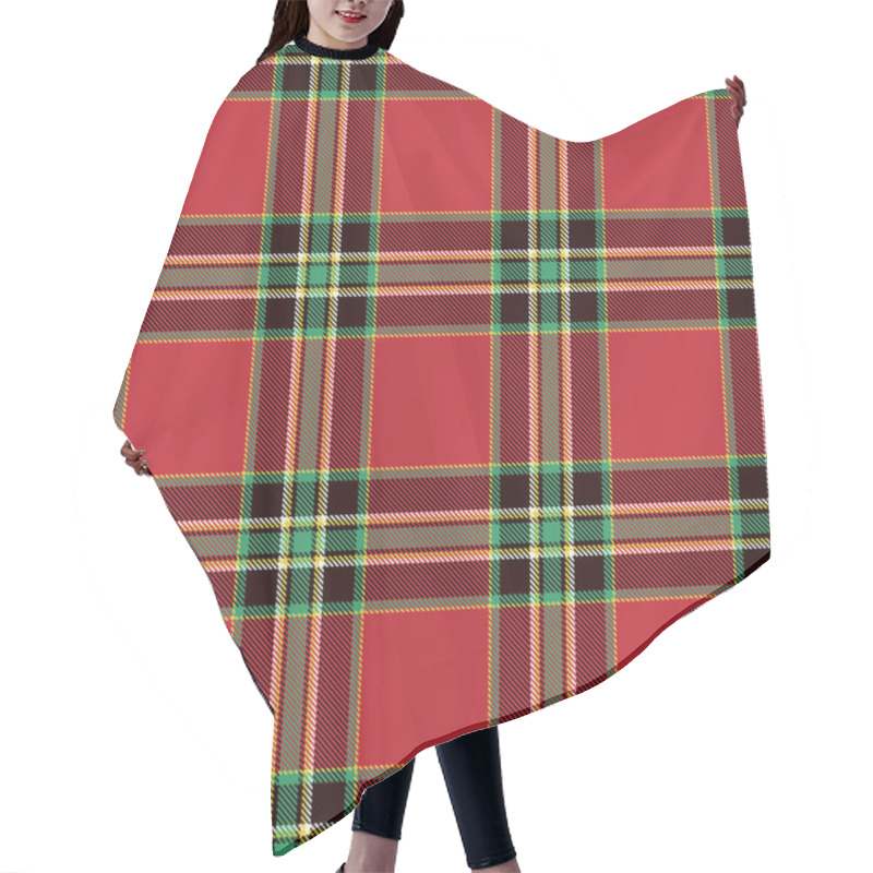 Personality  Plaid Tartan Seamless Pattern  Background Hair Cutting Cape