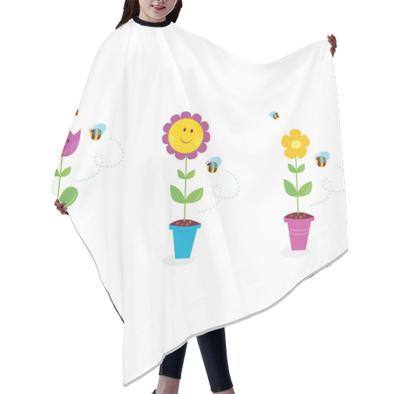 Personality  Spring Garden Flowers - Tulip, Sunflower Hair Cutting Cape