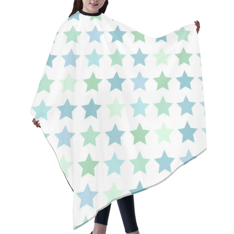 Personality  Seamless Pattern With Stars Hair Cutting Cape