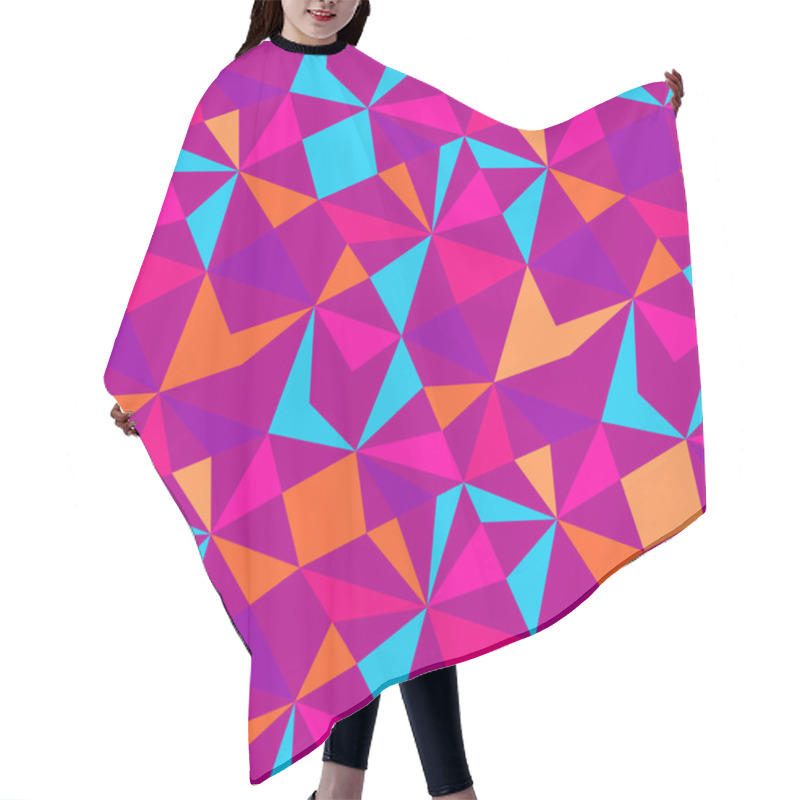 Personality  Seamless Texture With Triangles, Mosaic Endless Pattern. That Sq Hair Cutting Cape