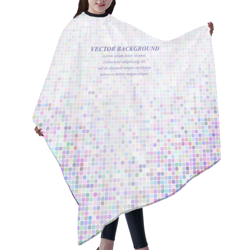 Personality  Abstract Tiled Square Mosaic Pattern Background Hair Cutting Cape