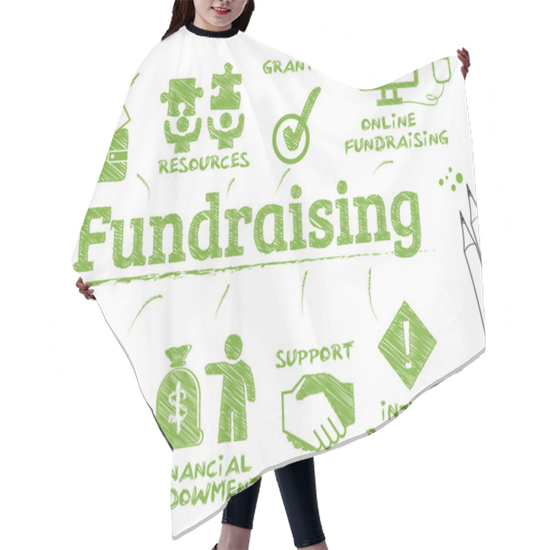 Personality  Fundraising Chart Hair Cutting Cape