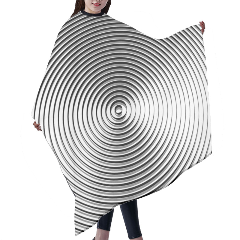 Personality  Circular Ripple Pattern, Concentric Circles  Hair Cutting Cape