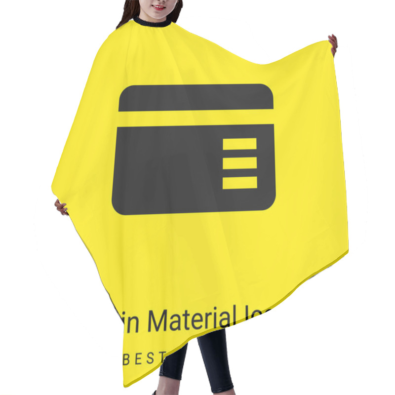 Personality  Banking Card Minimal Bright Yellow Material Icon Hair Cutting Cape