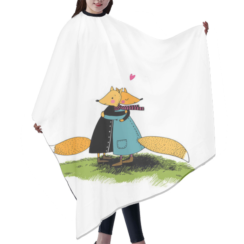 Personality  Foxes And Stars Hair Cutting Cape