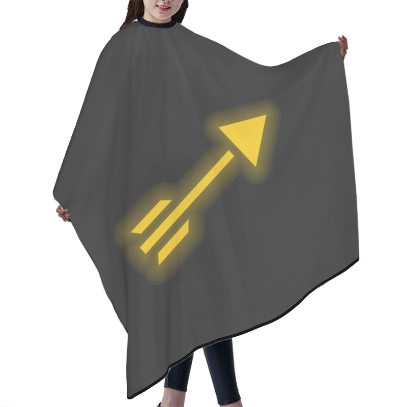 Personality  Archery Yellow Glowing Neon Icon Hair Cutting Cape