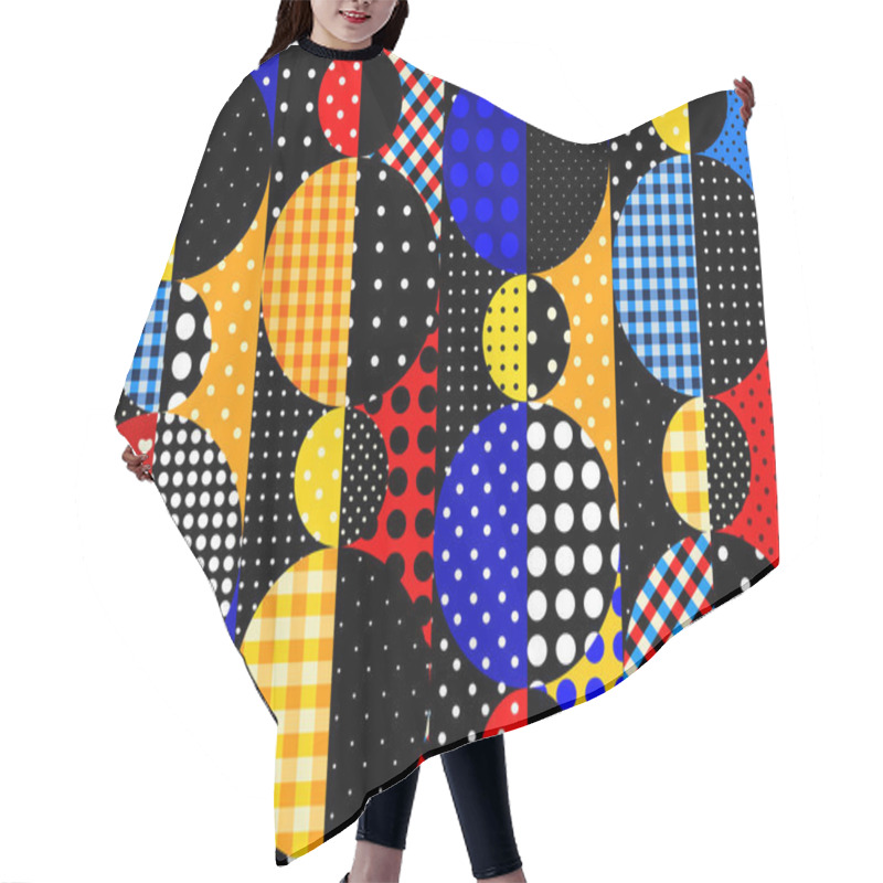 Personality  Geometric Abstract Pattern. Hair Cutting Cape