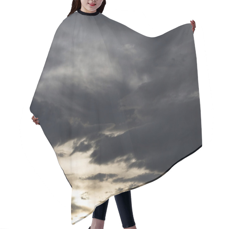 Personality  Black Cloud In Darkness Sky, Night Sky Of Halloween Background Hair Cutting Cape