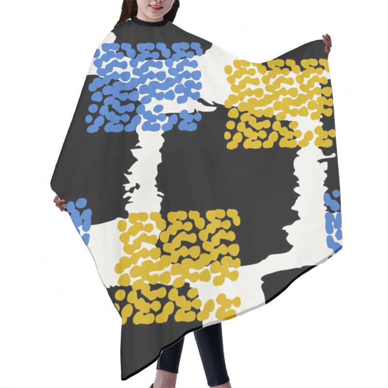 Personality  Abstract Seamless Pattern Hair Cutting Cape