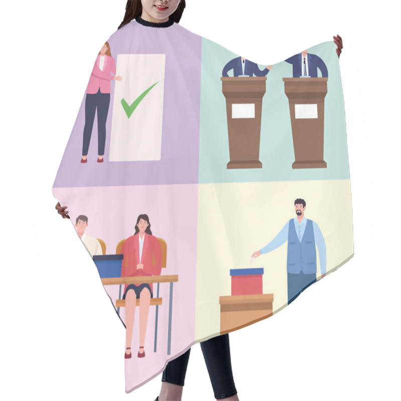 Personality  Group Persons Election Day Hair Cutting Cape