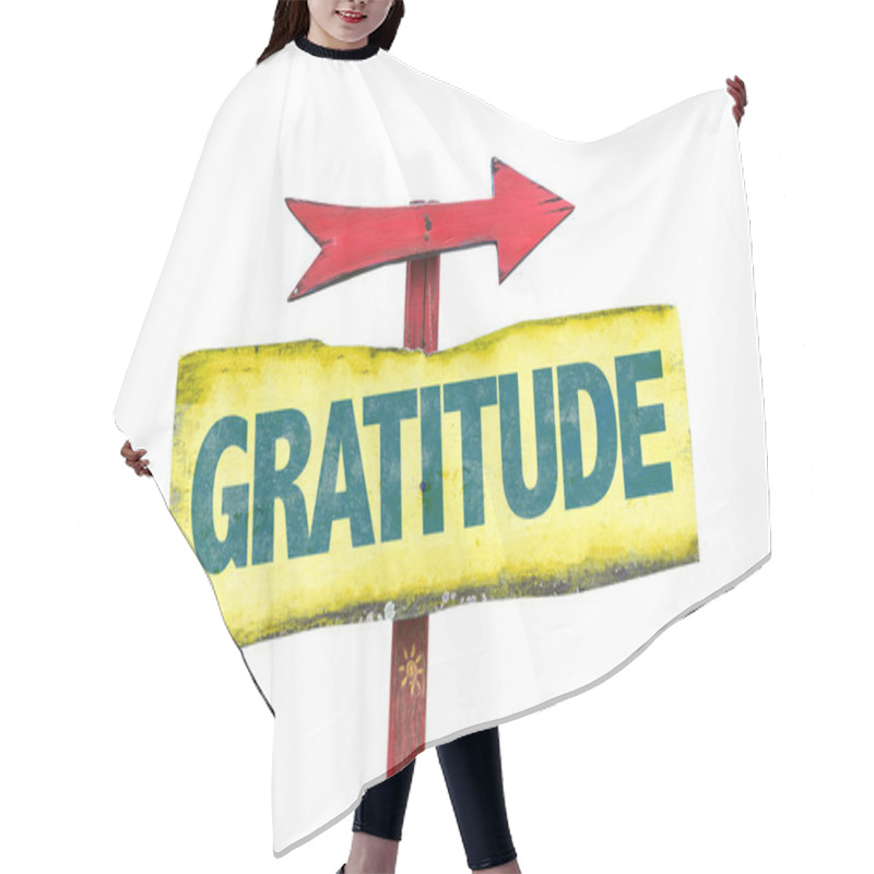 Personality  Gratitude Text Sign Hair Cutting Cape