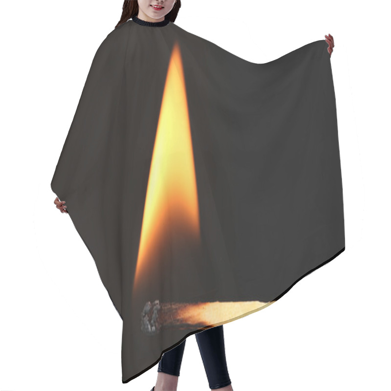 Personality  Burning Match On Black Background Hair Cutting Cape