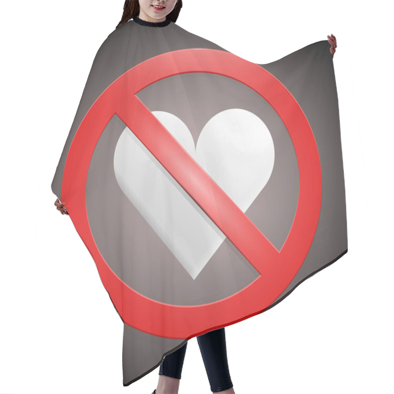 Personality  Vector Sign - No Broken Hearts Hair Cutting Cape