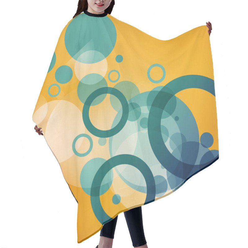 Personality  Circles Background Hair Cutting Cape