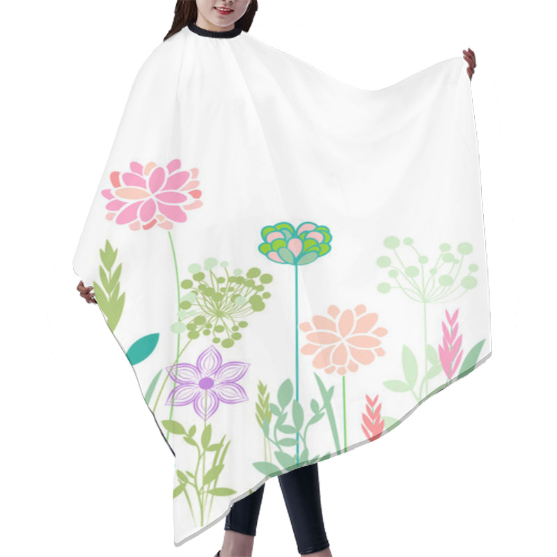 Personality  Vector Illustration Spring Themes Hair Cutting Cape