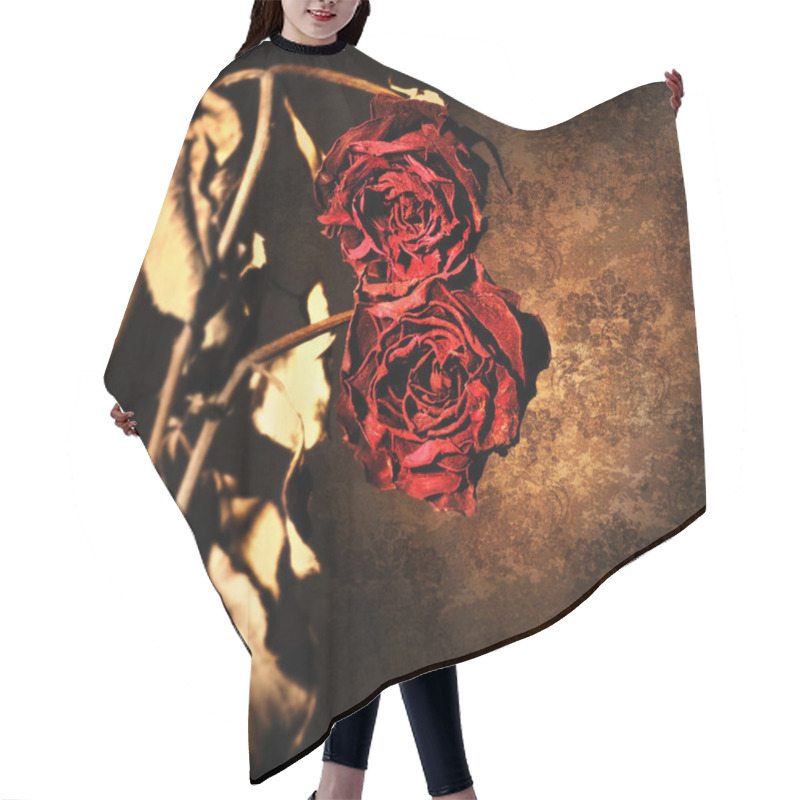 Personality  Grunge Wilted Roses Border Hair Cutting Cape