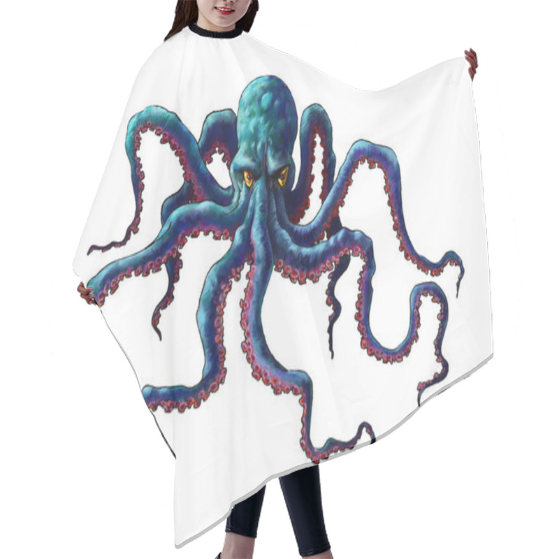 Personality  Figure Sea Monster , Giant Octopus. Hair Cutting Cape