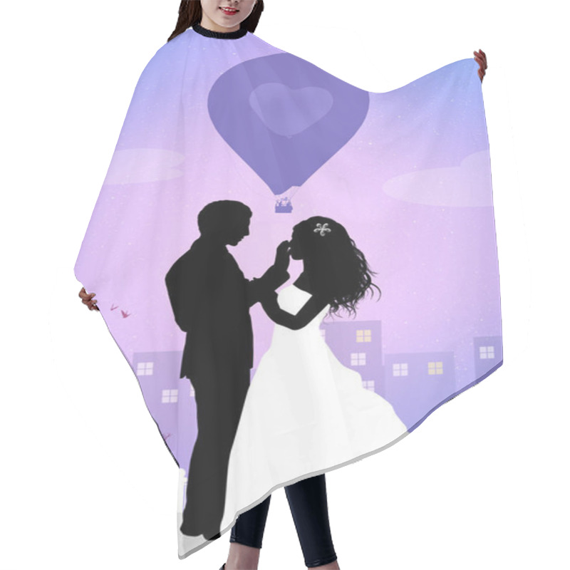 Personality  Bride And Groom Hair Cutting Cape