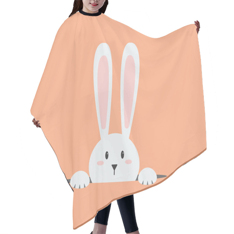 Personality  White Easter Rabbit Hair Cutting Cape