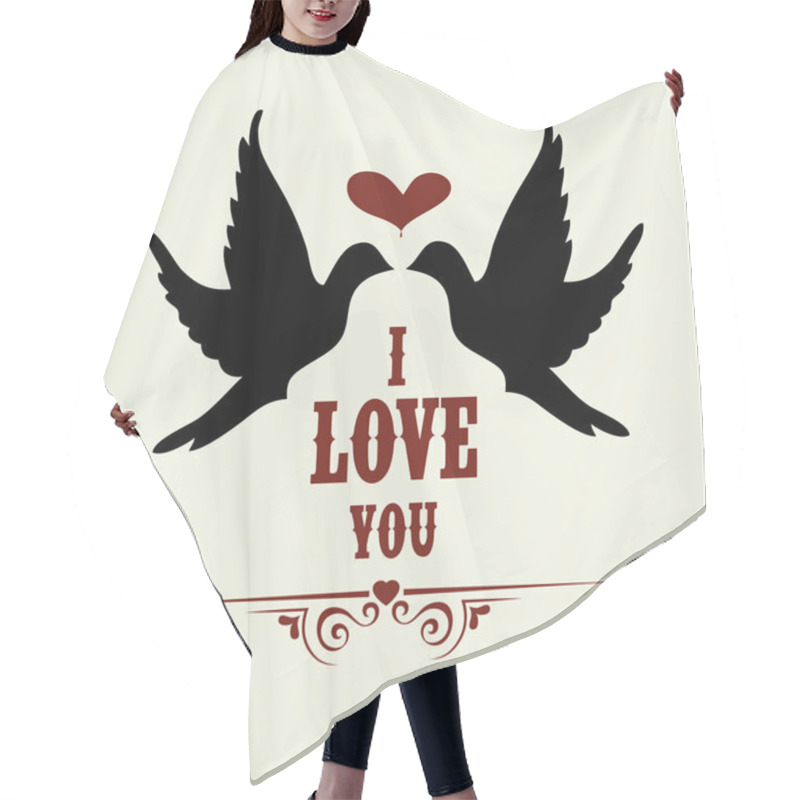 Personality  Love Hair Cutting Cape