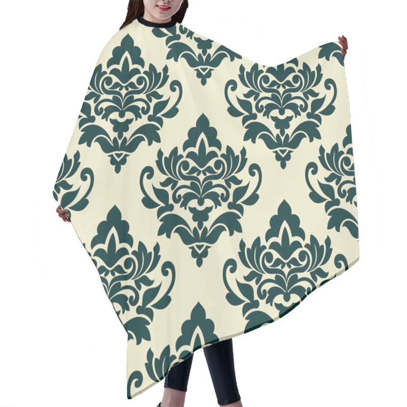 Personality  Floral Green Damask Seamless Pattern Hair Cutting Cape