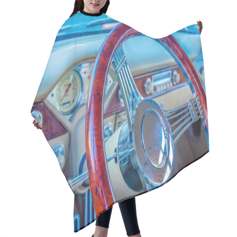 Personality  Classic Car Steering Wheel Dashboard Hair Cutting Cape