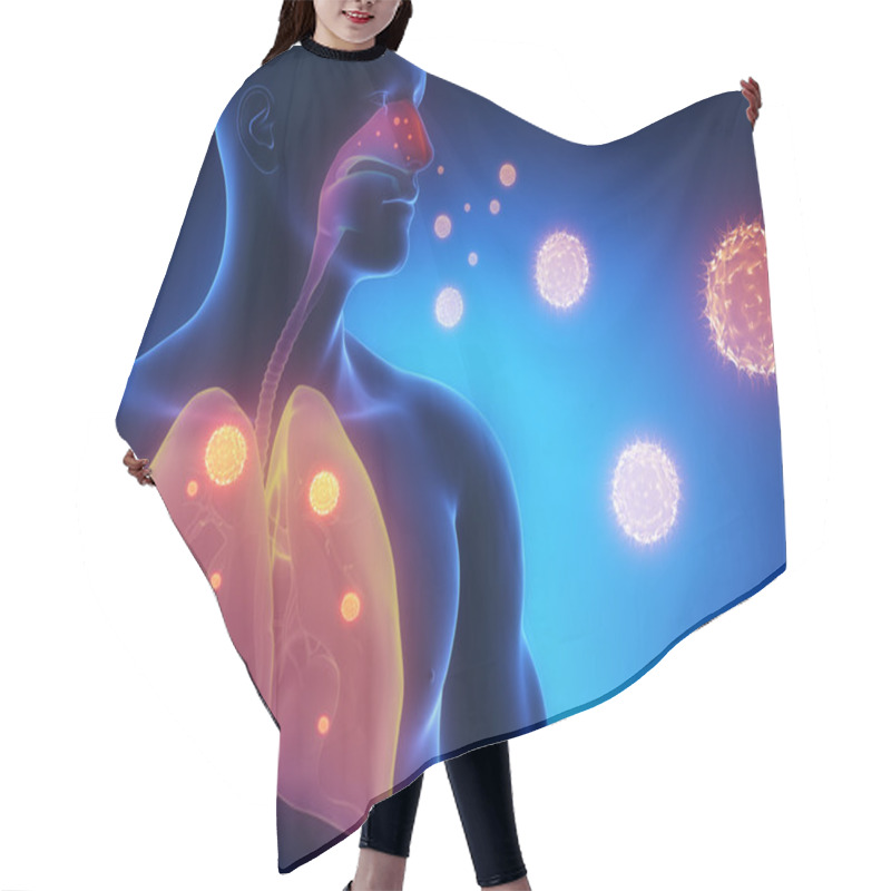 Personality  Influenza Infection Hair Cutting Cape