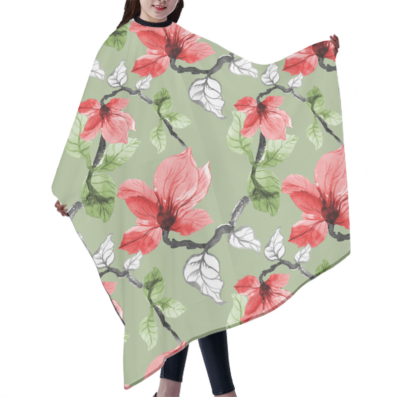 Personality  Blooming Beautiful Magnolia Flowers Hair Cutting Cape