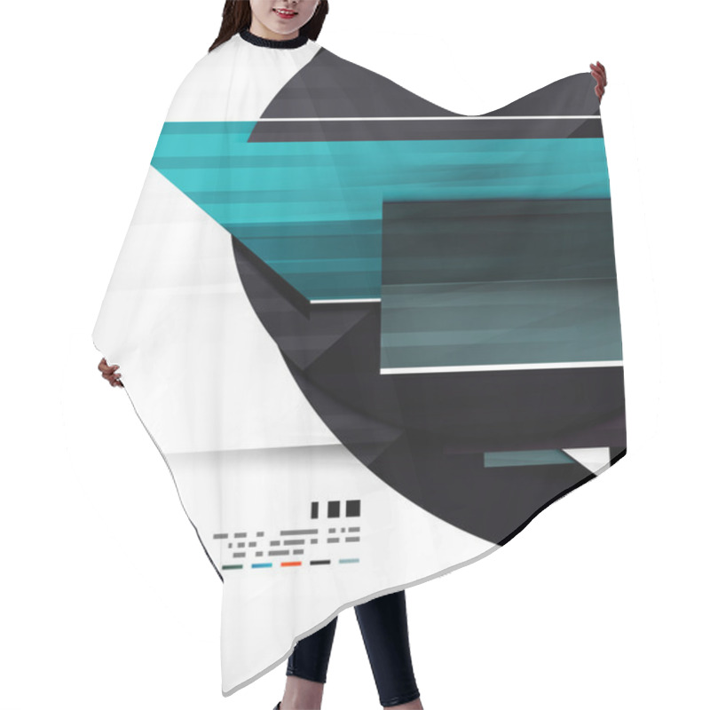 Personality  Geometric Shape Abstract Business Template Hair Cutting Cape