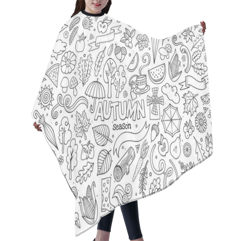 Personality  Sketchy Vector Hand Drawn Doodle Cartoon Set Of Objects  Hair Cutting Cape