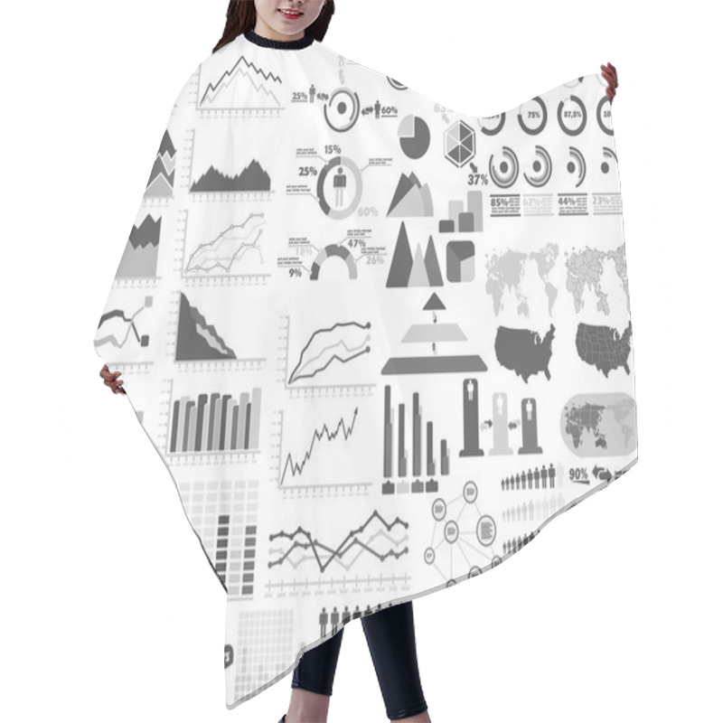 Personality  NEW STYLE WEB ELEMENTS INFOGRAPHIC DEMOGRAPHIC GRAY Hair Cutting Cape