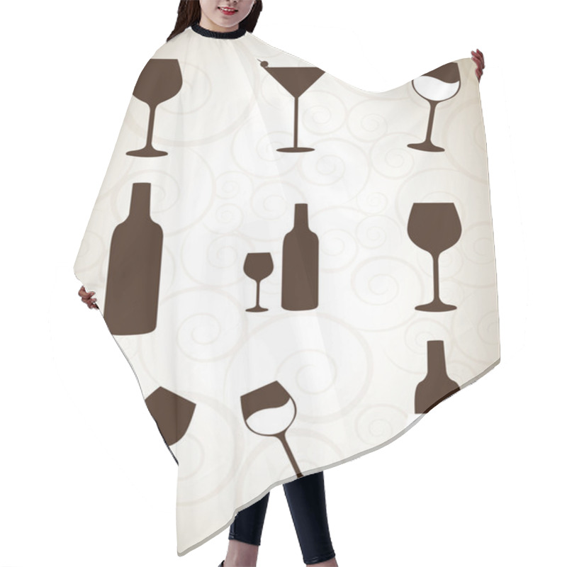 Personality  Wine Glasses Hair Cutting Cape