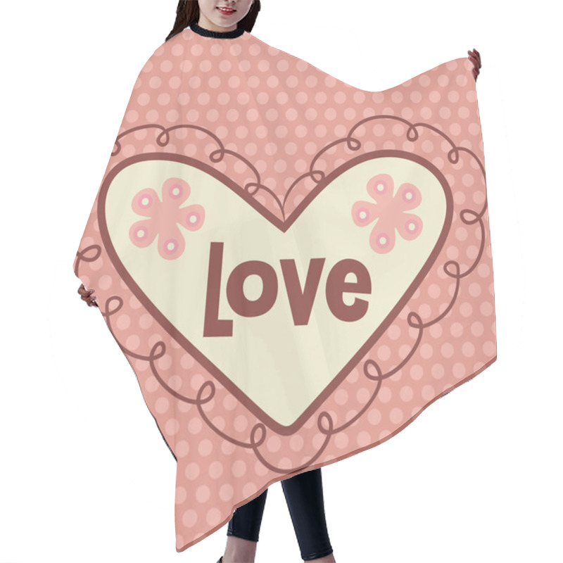 Personality  Valentine's Day Card Design Hair Cutting Cape