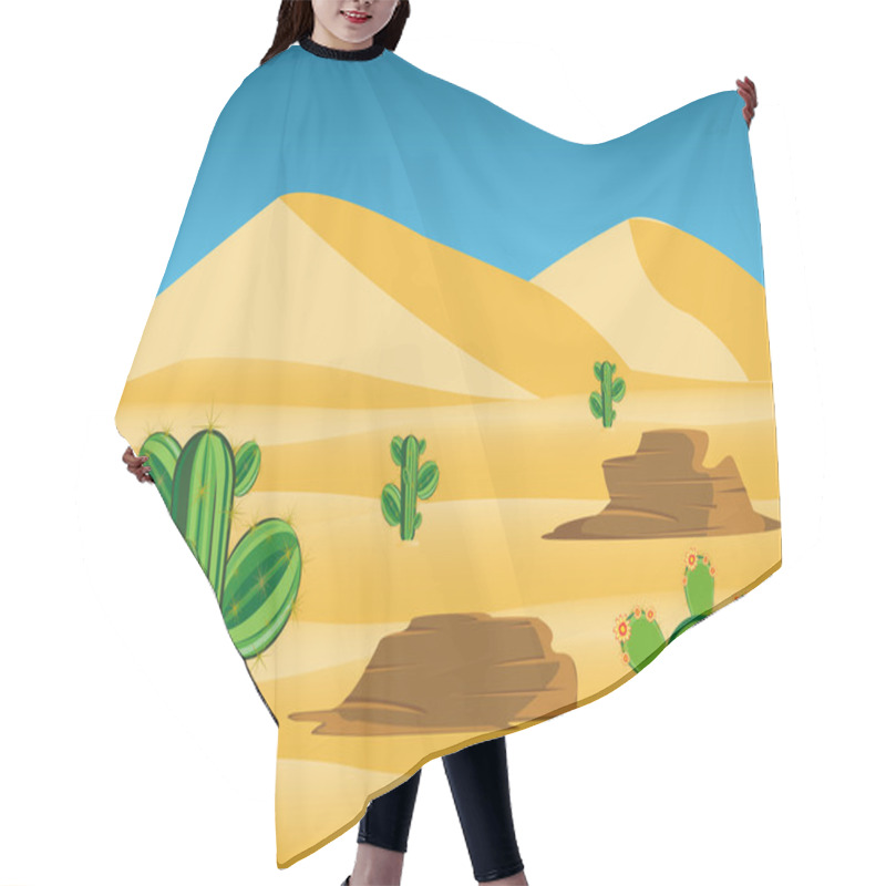 Personality  Desert With Cactus Hair Cutting Cape