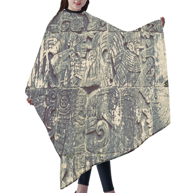 Personality  Mayan Ancient Carvings Hair Cutting Cape