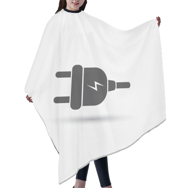 Personality  Electric Plug - Vector Minimal Icon Hair Cutting Cape