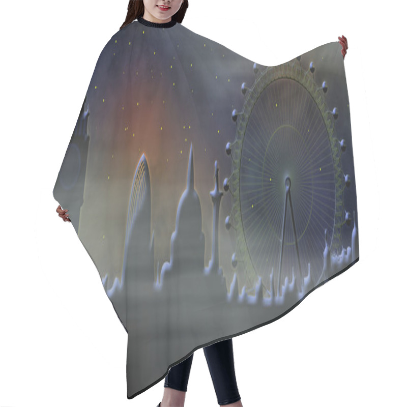 Personality  London Skyline - Misty Hair Cutting Cape