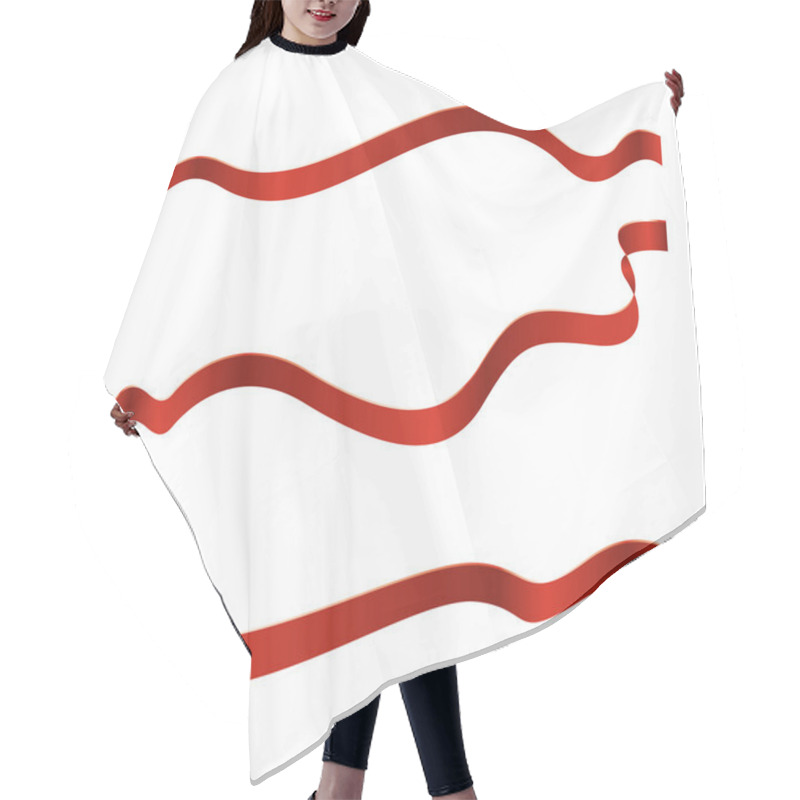 Personality  Red Ribbons Hair Cutting Cape