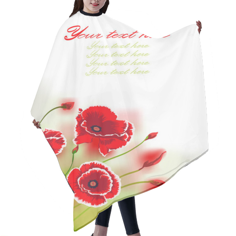 Personality  Greeting Card With Flowers Hair Cutting Cape