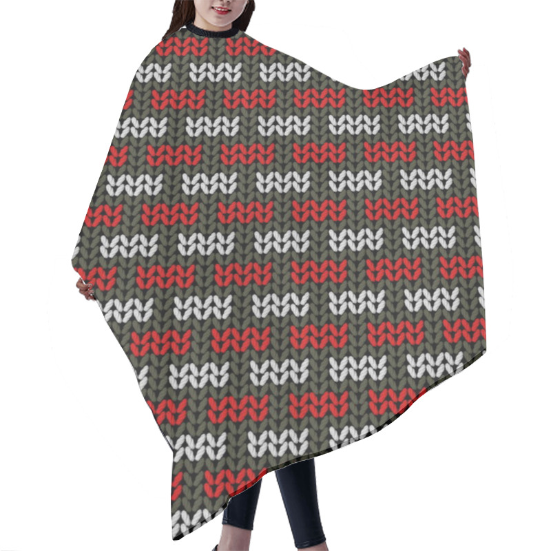 Personality  Knitted Texture Wall Of Bricks Hair Cutting Cape