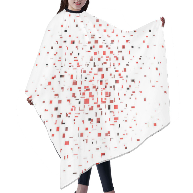 Personality  Miinimalist Abstract Art With Squares And Rectangles In Red On A White Background Hair Cutting Cape